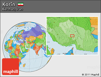 Political Location Map of Korīn