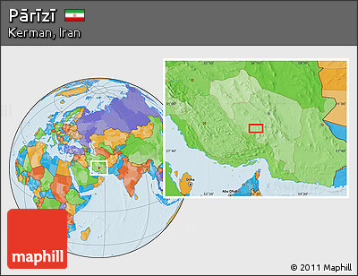 Political Location Map of Pārīzī