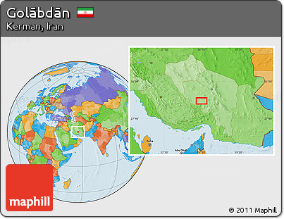 Political Location Map of Golābdān