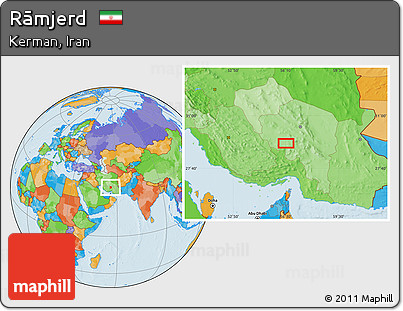 Political Location Map of Rāmjerd