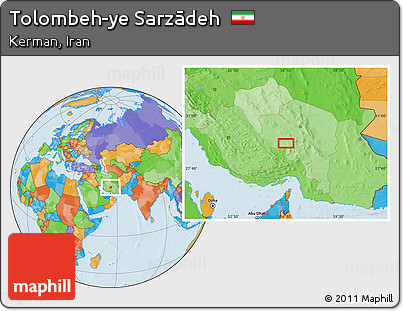 Political Location Map of Tolombeh-ye Sarzādeh
