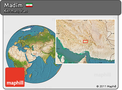 Satellite Location Map of Madīm