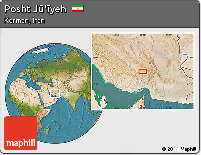 Satellite Location Map of Posht Jū'īyeh
