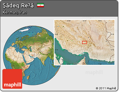 Satellite Location Map of Şādeq Reẕā