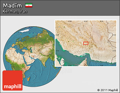 Satellite Location Map of Madīm