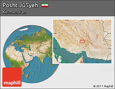 Satellite Location Map of Posht Jū'īyeh