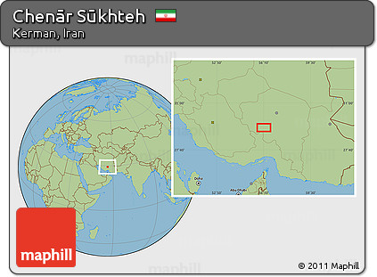 Savanna Style Location Map of Chenār Sūkhteh