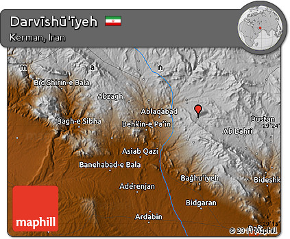 Physical Map of Darvīshū'īyeh