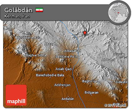 Physical Map of Golābdān