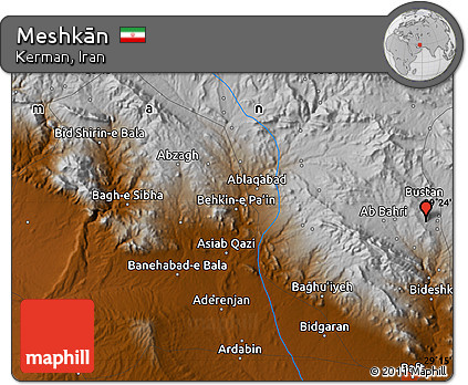 Physical Map of Meshkān