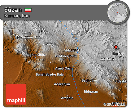 Physical Map of Sūzan