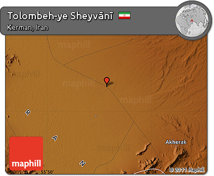 Physical Map of Tolombeh-ye Sheyvānī
