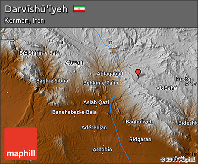 Physical Map of Darvīshū'īyeh