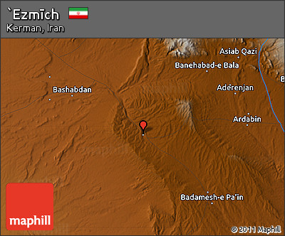 Physical Map of `Ezmīch