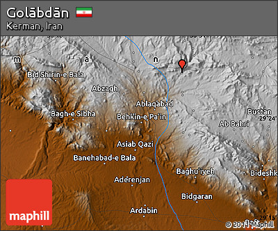 Physical Map of Golābdān