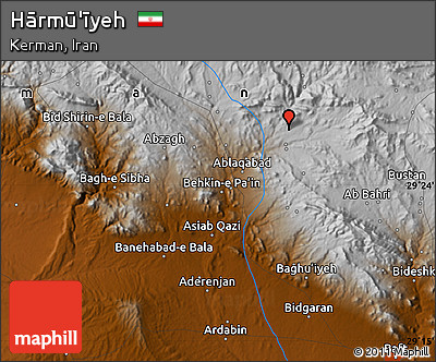 Physical Map of Hārmū'īyeh