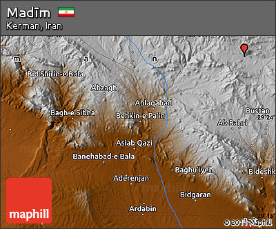 Physical Map of Madīm