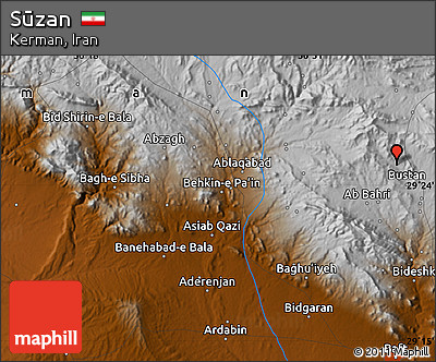 Physical Map of Sūzan