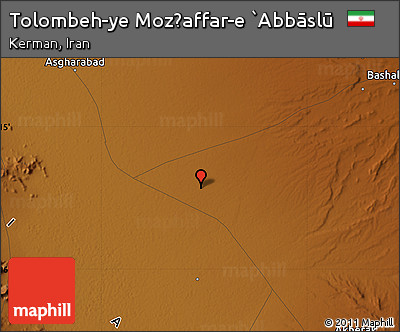Physical Map of Tolombeh-ye Moz̧affar-e `Abbāslū