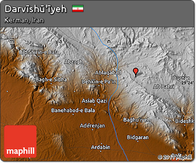 Physical Map of Darvīshū'īyeh