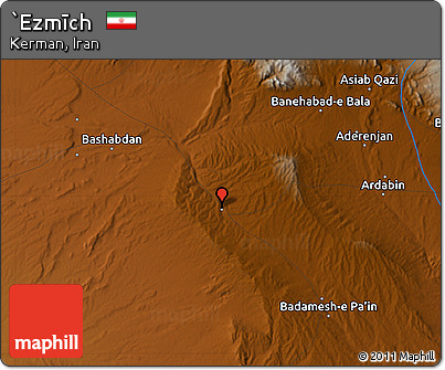 Physical Map of `Ezmīch