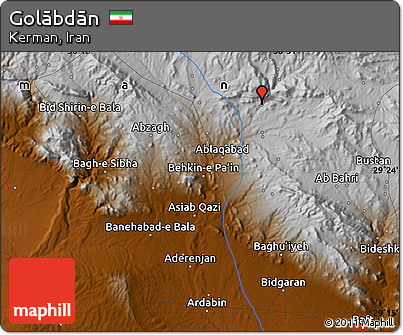 Physical Map of Golābdān