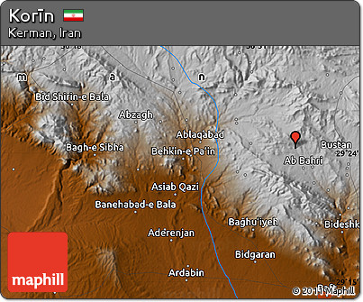 Physical Map of Korīn