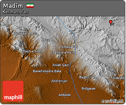 Physical Map of Madīm