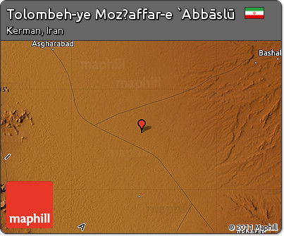 Physical Map of Tolombeh-ye Moz̧affar-e `Abbāslū
