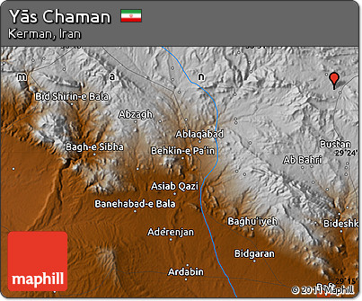Physical Map of Yās Chaman