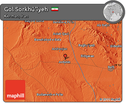 Political Map of Gol Sorkhū'īyeh