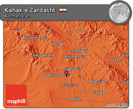 Political Map of Kahak-e Zardasht