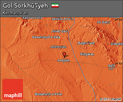 Political Map of Gol Sorkhū'īyeh