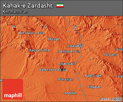 Political Map of Kahak-e Zardasht