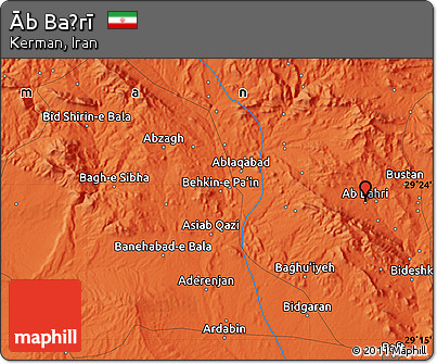 Political Map of Āb Baḩrī