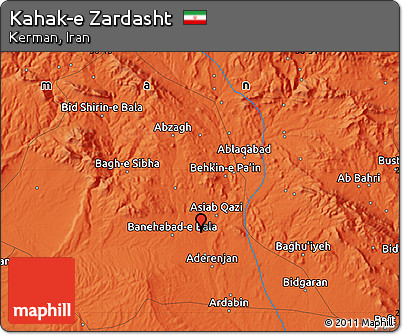 Political Map of Kahak-e Zardasht