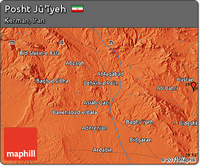 Political Map of Posht Jū'īyeh