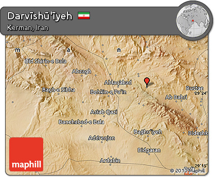 Satellite Map of Darvīshū'īyeh