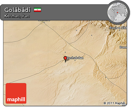 Satellite Map of Golābādī