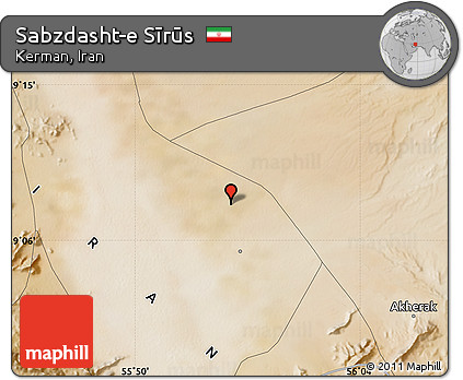 Satellite Map of Sabzdasht-e Sīrūs