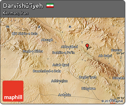 Satellite Map of Darvīshū'īyeh