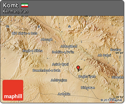 Satellite Map of Komt