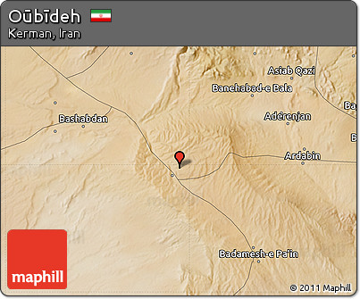 Satellite Map of Oūbīdeh