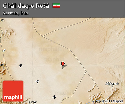 Satellite Map of Chāhdaq-e Reẕā