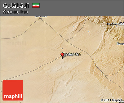 Satellite Map of Golābādī