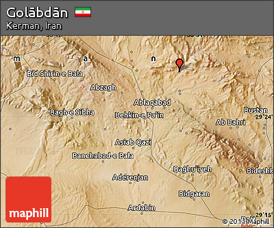 Satellite Map of Golābdān