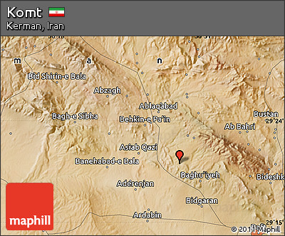 Satellite Map of Komt