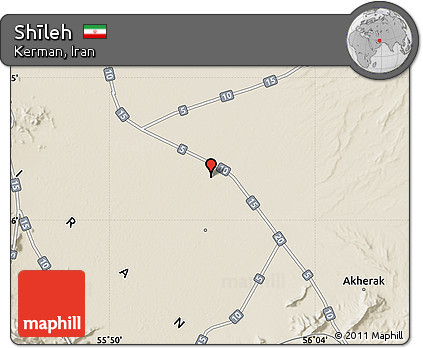 Shaded Relief Map of Shīleh