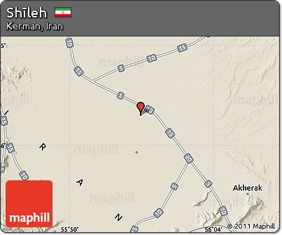 Shaded Relief Map of Shīleh