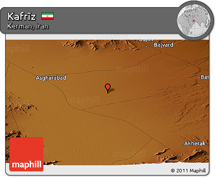 Physical Panoramic Map of Kafrīz
